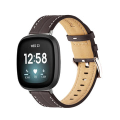 Leather Fitbit Band For Versa 3 / 4 - Sense 1 / 2 (10 color options) -