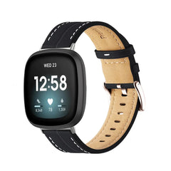 Leather Fitbit Band For Versa 3 / 4 - Sense 1 / 2 (10 color options) -