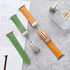 Leather Magnetic Buckle Strap for Apple Watch  - 8 color options 38mm - 49mm - 