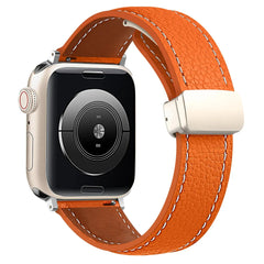 Leather Magnetic Buckle Strap for Apple Watch  - 8 color options 38mm - 49mm - 