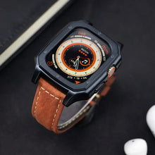 Load image into Gallery viewer, Leather Strap with Case &amp; Screen Protector for Apple Watch Band - 14 colors Axios Bands
