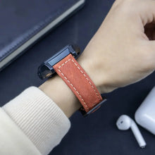 Load image into Gallery viewer, Leather Strap with Case &amp; Screen Protector for Apple Watch Band - 14 colors Axios Bands
