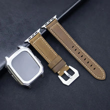 Load image into Gallery viewer, Leather Strap with Case &amp; Screen Protector for Apple Watch Band - 14 colors Axios Bands
