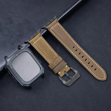 Load image into Gallery viewer, Leather Strap with Case &amp; Screen Protector for Apple Watch Band - 14 colors Axios Bands
