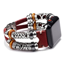 Load image into Gallery viewer, Leather & Metal Apple Watch Bands - 6 color options 38mm - 49mm Axios Bands
