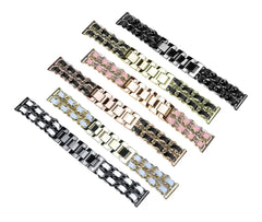 Leather & Steel Fitbit Band For Versa 3 / 4 - Sense 1 / 2 (15 color options) -