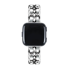 Leather & Steel Fitbit Band For Versa 3 / 4 - Sense 1 / 2 (15 color options) -
