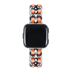 Leather & Steel Fitbit Band For Versa 3 / 4 - Sense 1 / 2 (15 color options) -