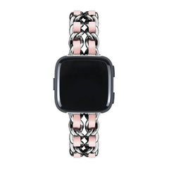 Leather & Steel Fitbit Band For Versa 3 / 4 - Sense 1 / 2 (15 color options) -
