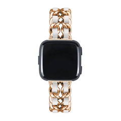 Leather & Steel Fitbit Band For Versa 3 / 4 - Sense 1 / 2 (15 color options) -