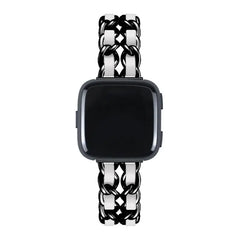 Leather & Steel Fitbit Band For Versa 3 / 4 - Sense 1 / 2 (15 color options) -