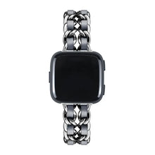 Load image into Gallery viewer, Leather & Steel Fitbit Band For Versa 3 / 4 - Sense 1 / 2 (15 color options) Axios Bands