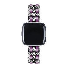 Load image into Gallery viewer, Leather &amp; Steel Fitbit Band For Versa, Versa 2, Versa Lite - 15 color options Axios Bands
