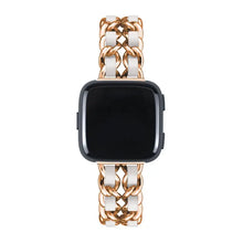 Load image into Gallery viewer, Leather & Steel Fitbit Band For Versa, Versa 2, Versa Lite - 15 color options Axios Bands