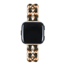 Load image into Gallery viewer, Leather & Steel Fitbit Band For Versa, Versa 2, Versa Lite - 15 color options Axios Bands