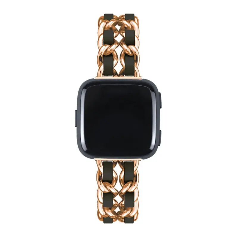 Leather & Steel Fitbit Band For Versa, Versa 2, Versa Lite - 15 color options Axios Bands