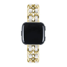 Load image into Gallery viewer, Leather & Steel Fitbit Band For Versa, Versa 2, Versa Lite - 15 color options Axios Bands