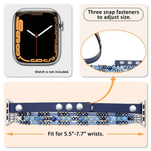 Load image into Gallery viewer, Leather and Beaded Apple Watch Band Axios Bands
