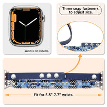 Load image into Gallery viewer, Leather and Beaded Apple Watch Band Axios Bands
