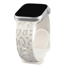 Load image into Gallery viewer, Leopard Engraved Silicone Apple Watch Bands - 15 color options 38mm - 49mm Axios Bands