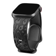 Load image into Gallery viewer, Leopard Engraved Silicone Apple Watch Bands - 15 color options 38mm - 49mm Axios Bands