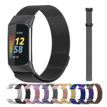 Load image into Gallery viewer, Magnetic Clasp Metal Fitbit Band For Charge 5 - 10 color options Axios Bands
