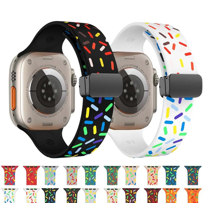 Magnetic Clasp Silicone Apple Watch Bands - 8 color options 38mm - 49mm Axios Bands