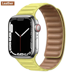 Magnetic Leather Apple Watch Bands - 50 color options 38mm - 49mm -