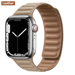 Magnetic Leather Apple Watch Bands - 50 color options 38mm - 49mm -