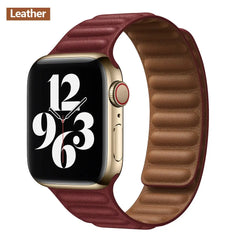 Magnetic Leather Apple Watch Bands - 50 color options 38mm - 49mm - 