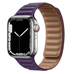 Magnetic Leather Apple Watch Bands - 50 color options 38mm - 49mm -
