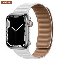 Magnetic Leather Apple Watch Bands - 50 color options 38mm - 49mm -