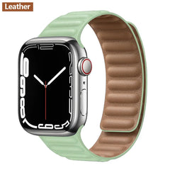 Magnetic Leather Apple Watch Bands - 50 color options 38mm - 49mm -