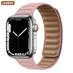 Magnetic Leather Apple Watch Bands - 50 color options 38mm - 49mm -
