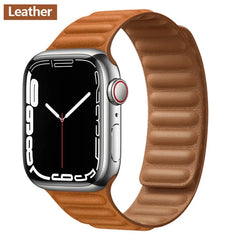 Magnetic Leather Apple Watch Bands - 50 color options 38mm - 49mm -