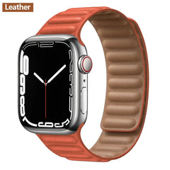 Magnetic Leather Apple Watch Bands - 50 color options 38mm - 49mm -