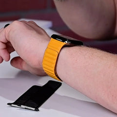 Magnetic Leather Apple Watch Bands - 50 color options 38mm - 49mm -
