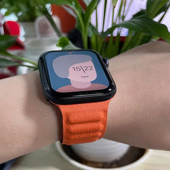Magnetic Leather Apple Watch Bands - 50 color options 38mm - 49mm -