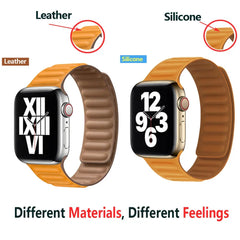 Magnetic Leather Apple Watch Bands - 50 color options 38mm - 49mm -