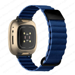 Magnetic Silicone Fitbit Band For Versa, Versa 2, Versa Lite - 9 color options -
