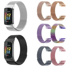 Magnetic Stainless Steel Bands For Fitbit Charge 5 & 6 - 9 Color Options - 