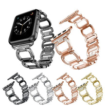 Load image into Gallery viewer, Metal Diamond Stainless Steel Loop Apple Watch Band - 4 Color Options 38mm - 49mm Axios Bands