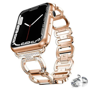 Metal Diamond Stainless Steel Loop Apple Watch Band - 4 Color Options 38mm - 49mm Axios Bands