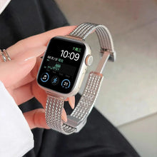 Load image into Gallery viewer, Metal Wheat Ear Herringbone Pattern Slim Stainless Steel Strap for Apple Watch Band 38mm to 49mm - 6 Colors Axios Bands