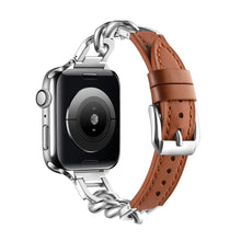 Load image into Gallery viewer, Metal &amp; Leather Apple Watch Bands - 16 color options 38mm - 49mm Axios Bands
