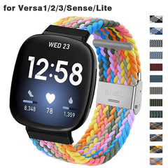 Nylon / Cloth Fitbit Band For Versa, Versa 2, Versa Lite - 36 color options -