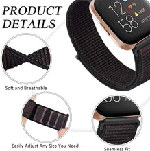 Load image into Gallery viewer, Nylon  Fitbit Band For Versa 3 / 4 - Sense 1 / 2  (20 color options) Axios Bands
