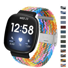 Nylon Cloth Fitbit Band For Versa 3 / 4 - Sense 1 / 2 (36 color options) -