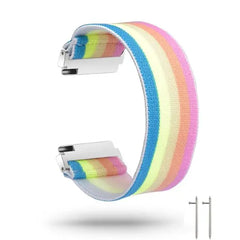 Nylon Elastic Fitbit Band For Versa, Versa 2, Versa Lite - 42 color options -
