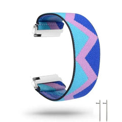Nylon Elastic Fitbit Band For Versa, Versa 2, Versa Lite - 42 color options -
